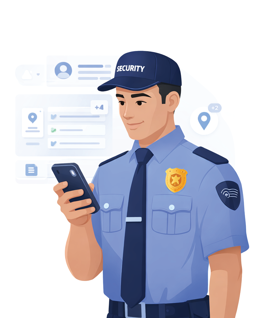 Petugas keamanan menggunakan E-Patrol